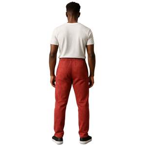 Unisex Red Acid Wash Sweatpants Streetwear <b>Joggers</b> with Elastic Waist Premium Heavyweight <b>Fleece</b> Casual Lounge Pants - Product Image 2