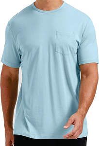 Ringer Casual Camisetas de algodón para hombre Ligero Transpirable con detalle de bolsillo para mujer Estilo - Product Image 6