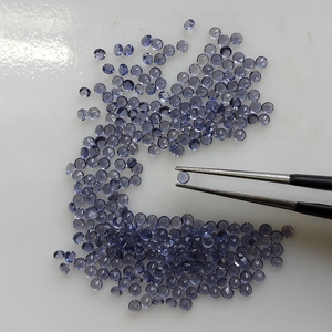 Iolita Natural de 1.75 mm, Corte Brillante, Color Morado, Piedra Preciosa Suelta de la Mejor Calidad, Efectos Pleocróicos para la Fabricación de Joyas, Gemas de Montaña Roja - Product Image 3