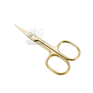 Ciseaux à cuticules en acier inoxydable avec logo privé OEM pour la vente en gros de produits de beauté, ciseaux à cuticules professionnels pour manucure - Product Image 1