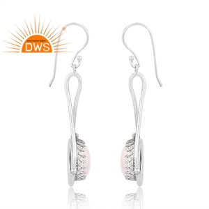 Pendientes colgantes de piedras preciosas de piedra de luna de arcoíris Natural de Plata de Ley 925 oxidada, joyería personalizada para mujer, regalo para ella - Product Image 3