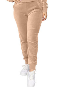 Survêtement à glissière en coton surdimensionné pour femmes 2025 deux pièces ensemble décontracté uni Top vente costumes en toile pour dames - Product Image 6