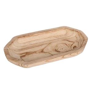 Bol à bougie long en bois de paulownia rustique, centre de table de salle à manger de style campagnard, décoration de salon et de cuisine, fait à la main - Product Image 2