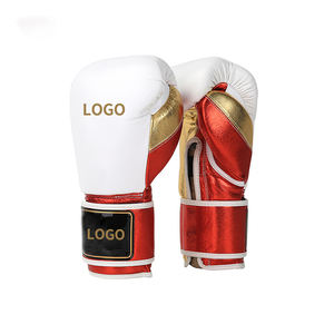 Gants de boxe noirs professionnels adultes avec conception à lacets Logo personnalisé Matériau en cuir de vachette véritable avec poignées - Product Image 3