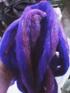 Custom Made Sari <b>Silk</b> Sliver in Jewel Multi Colored Tones Suitable for Yarn and <b>Fiber</b> Stores for Resale - Product Image 4