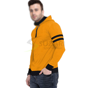 2025 avec un prix raisonnable plus récent noir et jaune contraste couleur bonne qualité fait à la main hommes vêtements d'extérieur dernier Style sweats à capuche - Product Image 2