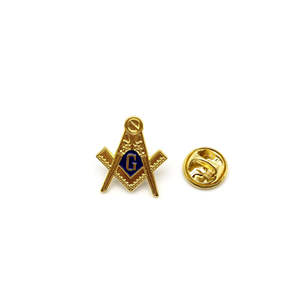 Pin de Solapa Personalizado con Logotipo, Dorado, con Reverso Magnético, Arte Masónico, Artesanía en Metal - Product Image 2