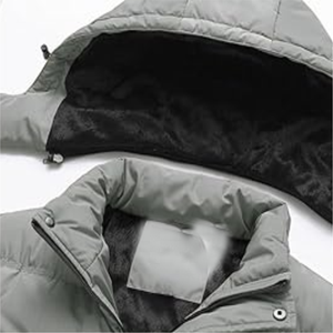 2025 nuevas chaquetas acolchadas para hombre al por mayor abrigos de burbujas brillantes con logotipo personalizado chaqueta de lona con capucha de temporada de invierno para exteriores - Product Image 6