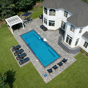 Piscine en fibre de verre sur mesure avec marches, piscine enterrée de jardin, piscine en fibre de verre étanche pour hôtel - Product Image 2