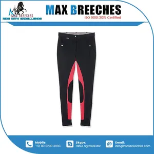 Pantalones ecuestres de cintura alta personalizados para mujeres, Parche de rodilla de Etiqueta Privada, ropa de equitación, fabricante indio - Product Image 2
