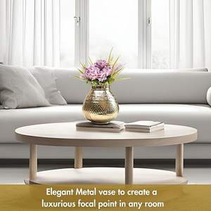 Jarrones de flores para boda, jarrones de Metal para decoración del hogar, planta nórdica grande dorada, florero antiguo de Europa para sala de estar - Product Image 3