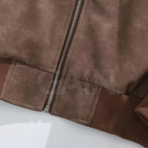 Veste en cuir pour homme, style motard, à capuche, logo sur le devant, en toile, vente en gros, design luxueux, cuir souple, vente chaude - Product Image 4