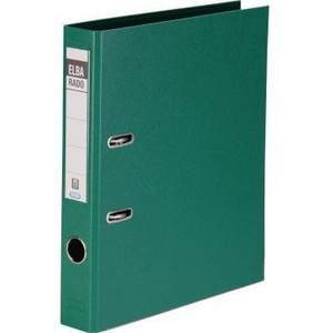 ELBA Rado Plast Classeur en carton DIN A4 50 mm avec plastification PVC verte, matériau extérieur en PVC - Product Image 1