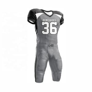 Uniformes de Fútbol Americano Personalizados OEM de Manga Corta y Talla Grande con Bordado Sublimado Personalizado - Product Image 3