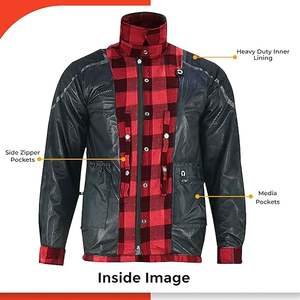 Camisa de Franela de Seguridad para Motocicleta, para Capa Interior de Invierno, Talla Grande, que Combina un Diseño Moderno con Protección Confiable para la Conducción - Product Image 5