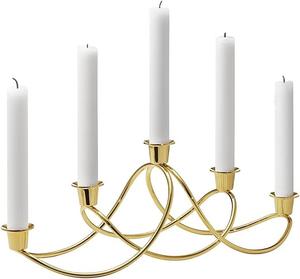 Ms inc <b>Home</b> Decorative 3 arm gold metal Candle Holders votive Candle Jar Metal Hollow Customized Candle Holder - Product Image 3