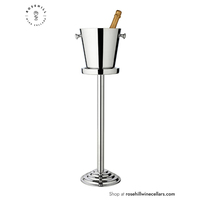 Seau à glace de luxe en métal martelé à double paroi avec support trépied, anti-fuite, refroidisseur de boissons moderne pour bar, maison et fête