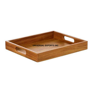 Bandeja de servicio de ratán de lujo, plato de servicio de diseñador de forma cuadrada, bandeja de servicio decorativa de Venta caliente - Product Image 4