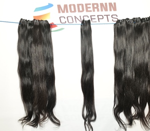 Extensiones de cabello humano de templo indio virgen alineado con cutícula Natural de alta calidad barato negro recto suelto onda profunda Super Wave - Product Image 6