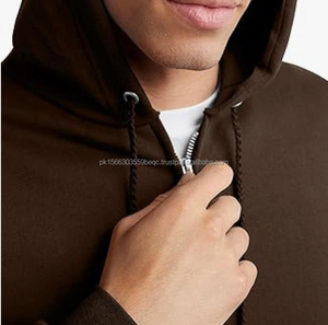 Sweats à capuche zippés pour hommes nouveauté Sweats à capuche zippés tendances respirants et décontractés pour hommes service OEM personnalisé - Product Image 3