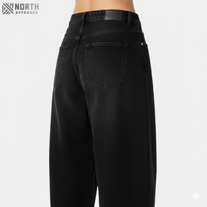 Jeans Rectos de Mezclilla para Mujer, Estilo Hip Hop, Tinte Liso, Personalizados, Alta Calidad, Novedad 2025 - Product Image 3