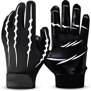 Gants de football américain professionnels les plus vendus, de haute qualité, durables, en silicone respirant, légers, avec sangles de poignet réglables - Product Image 1