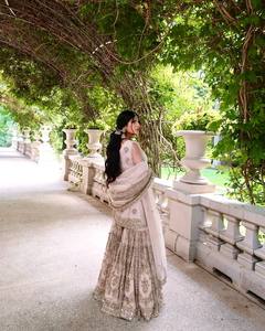 Indian Pakistani Style Exclusive <strong>Designer</strong> Mono Soft <strong>Net</strong> Sequence Embroidery Stone Work Sharara Palazzo <strong>Suit</strong> for Weddings Parties - Product Image 5