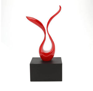 Sculpture en aluminium noir massif, faite à la main, style Pop Art, personnalisable, décoration d'intérieur, Art Déco, figurine de style professionnel pour bureau - Product Image 5