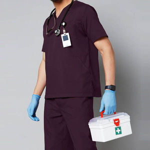 Uniformes de Enfermería con Cuello en V y Logotipo Personalizado para Hombres y Mujeres, Conjuntos de Uniformes para Doctores, Enfermeras, Dentistas y Hospitales, Parte Superior, Pantalones Jogger, Trajes de Enfermería - Product Image 3