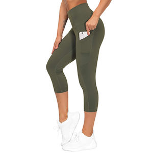 Custom Handcrafted Solid Mid Waist <b>Women's</b> Fitness <b>Leggings</b>-Spandex/Polyester Material Custom Colors & Sizes - Product Image 1