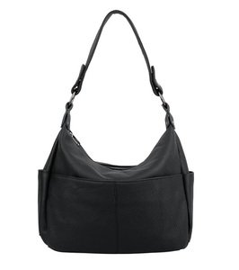 Bolso de mano OEM de piel auténtica para mujer, elegante diseño de piel de vaca con logotipo personalizado, bolso de hombro de moda de lujo para mujer, venta al por mayor - Product Image 1