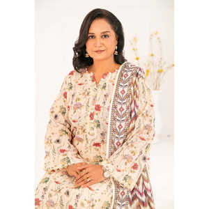 Traje Khaddar Estampado de 3 Piezas K-52113 con Dupatta para Primavera - Product Image 3