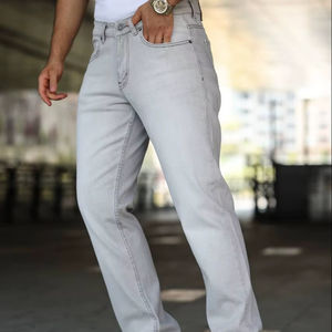 Hombres Slim Fit Jeans Pantalones de mezclilla Casual Stretch Straight Eco-Friendly Color Moda Streetwear - Product Image 1