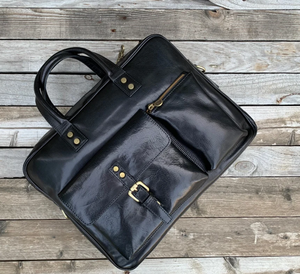 Trendy Leather <b>Briefcase</b>,Black Leather <b>Briefcase</b>, Men Leather <b>Briefcase</b>, Laptop Bag, - Product Image 2