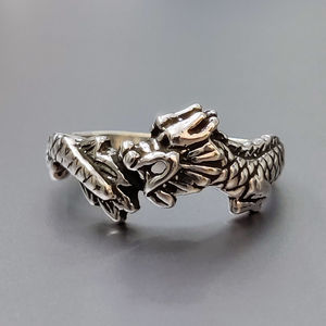 Rose Gold and Vintage-Inlaid Fashionable <b>Silver</b> <b>Ring</b> (5.4 Grams) Trendy Fashion <b>Rings</b> for Children Gift - Product Image 1