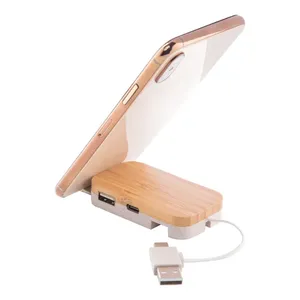 Holbaru Bamboo <b>USB</b> <b>Hub</b> Eco-Friendly Desk Set with Gadgets - Product Image 6