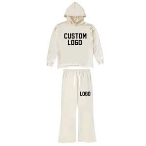 Pantalones de chándal de diseño personalizado y conjunto de Sudadera con capucha Heavyweight Boxy Hoodies Pantalones de chándal holgados Conjuntos de 2 piezas para hombres - Product Image 4