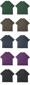 T-shirt manches mi-longues 100% coton pour homme, surdimensionné, épaules tombantes - Product Image 6