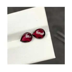 Rare Quality Rhodolite Garnet Briolette Pear Cut Gemstone Natural Colored Faceted Rhodolite Garnet Stone For Jewelry Making