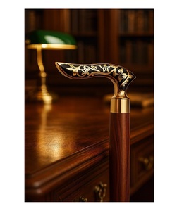 Royal brass and wooden <b>walking</b> cane elegant support <b>stick</b> for seniors daily <b>walking</b> travel gifting - Product Image 1