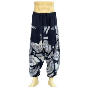 Pantalon Ethnique Décontracté Imprimé avec Poche Pliée Léger 100% Coton Respirant Eco-Friendly Pantalon à Taille Élastique pour l'Exportation - Product Image 5