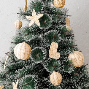 Timeless Christmas Decorations 2024 Natural Rattan Woven Christmas <b>Ball</b> and Tree Ornaments - Product Image 6
