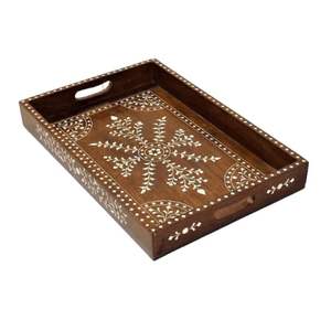 Bandeja de Servir Rectangular de Madera con Incrustaciones de MOP de Alta Calidad para Ramadán y Uso en la Cocina, Hecha a Mano en Vietnam con Tamaño Personalizado - Product Image 6