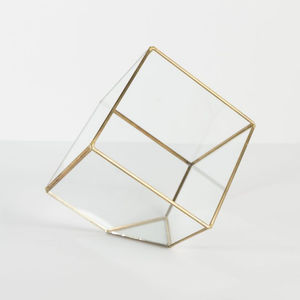 Terrario de cristal elegante o jarrones de cristal de forma geométrica para plantas en tamaños personalizados y diseño para la decoración de la sala de estar - Product Image 2