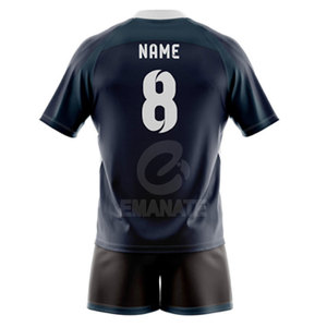 Nuevo Uniforme de Rugby Ajustable y Transpirable 100% Poliéster, Parches Personalizados, Conjunto de Jersey y Pantalones Cortos Resistentes de Talla Grande para Deportes de Equipo - Product Image 2