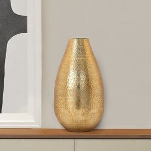 Antique style metal <b>vase</b> used for interior designing projects adding classic <b>beauty</b> to luxurious spaces - Product Image 2