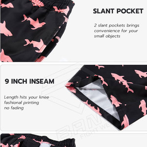 Short de plage à taille élastique personnalisé en maille pour la course à pied, la natation d'été, le confort, ceinture élastique, pour adultes - Product Image 3