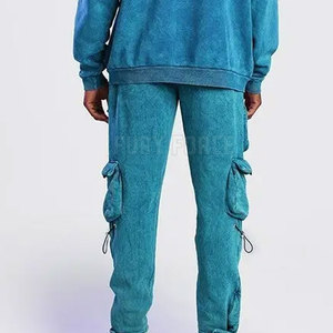 Survêtements délavés à l'acide personnalisés de haute qualité pour hommes vêtements de mode et de sport survêtement délavés à l'acide pour hommes - Product Image 6