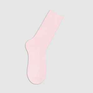 Chaussettes en coton tricoté respirantes pour femmes - Chaussettes habillées décontractées quotidiennes Couleur basique Côtelé coréen - W352 # 1~5 - Product Image 5
