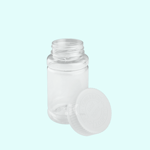 Venta al por Mayor de Envases para Mascotas, Botella Redonda de 100 ml, Tapa CR Colorida, OEM/ODM de Fábrica en Vietnam, Mejor Calidad M0272 - Product Image 1